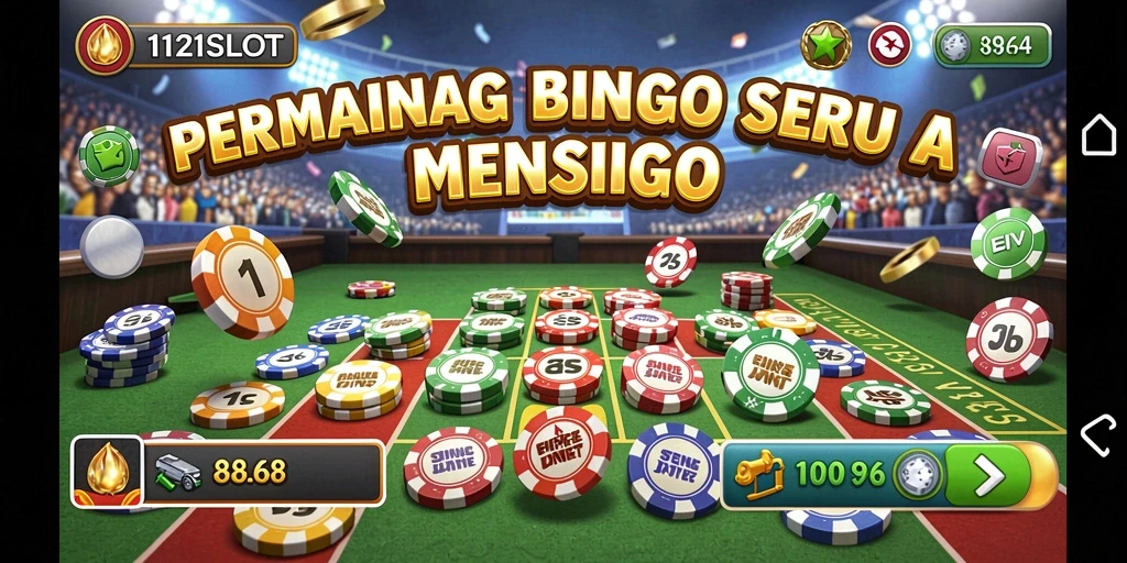 Gameplay Bingo seru di 1121SLOT dengan desain menarik.