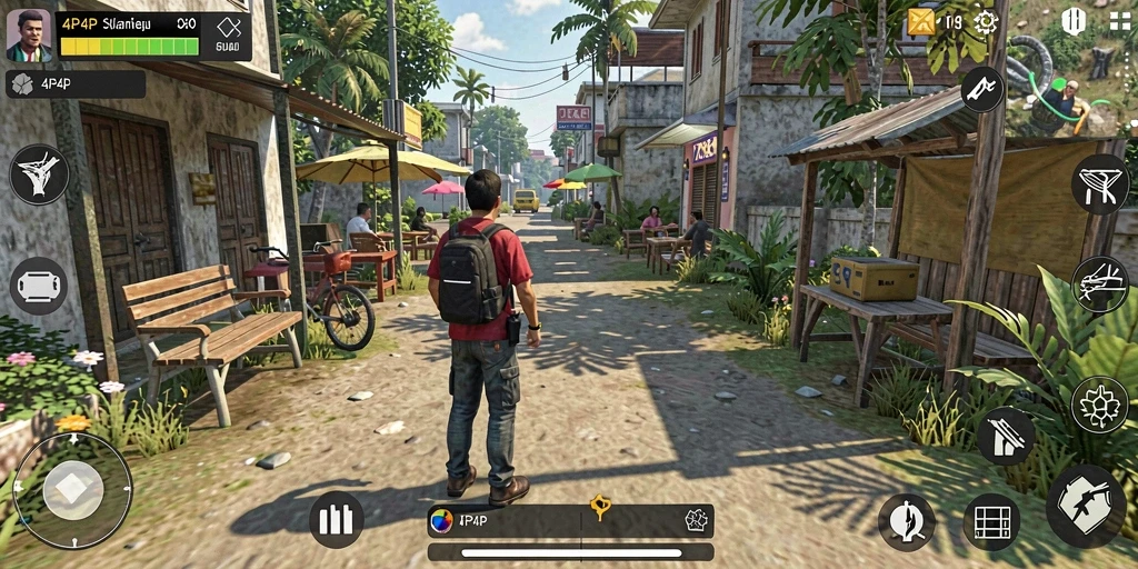 Tampilan gameplay menarik dan interaktif dalam 4P4P.
