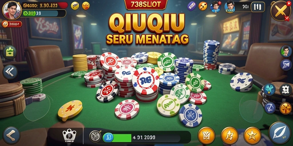 Tampilan permainan QiuQiu yang menarik di 738SLOT.
