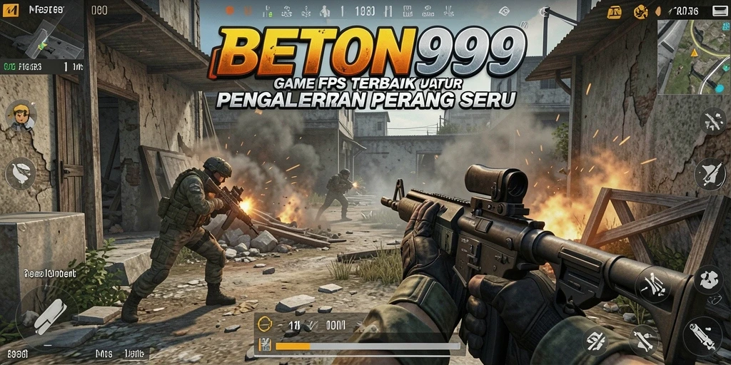 Tampilan dinamis dan seru dalam BETON999 saat bertempur.