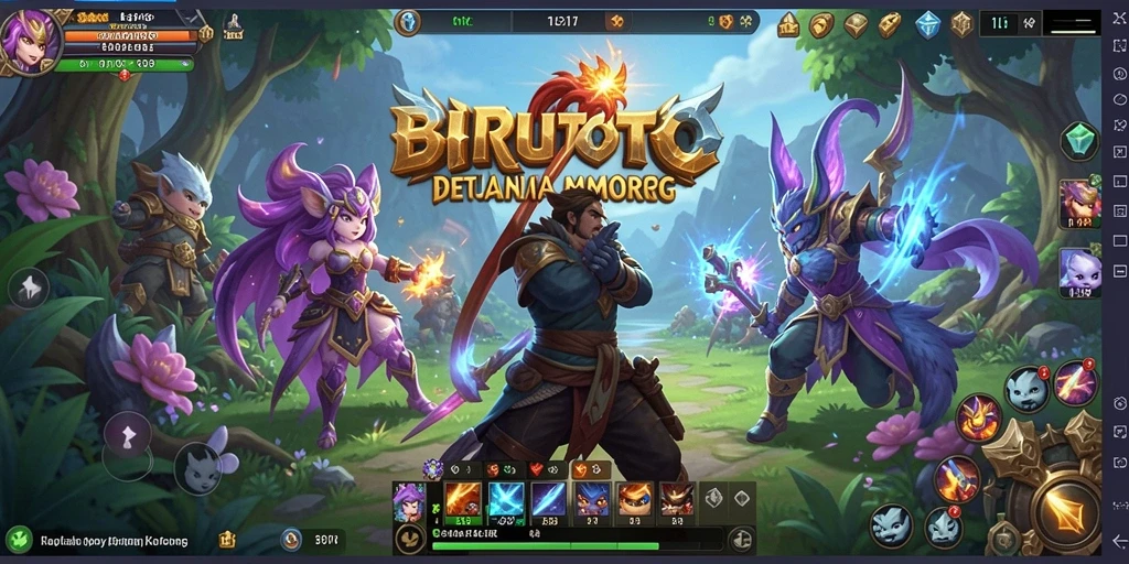 Tampilan dalam permainan BIRUTOTO dengan grafis RPG yang menakjubkan.