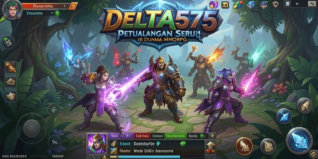Screenshot gameplay DELTA575 menampilkan aksi mendebarkan dalam pertarungan MMORPG.