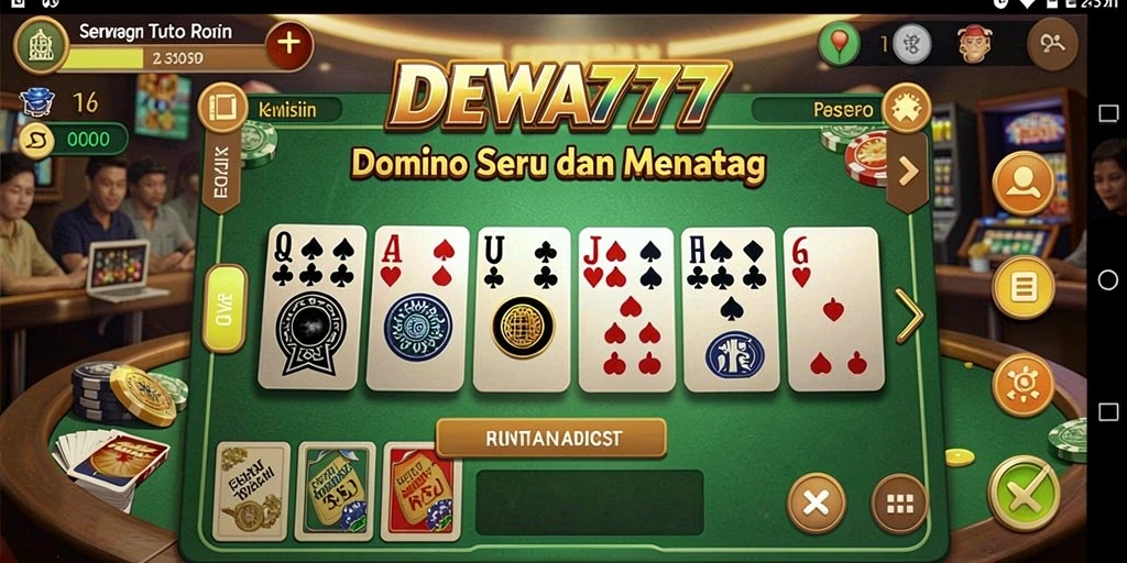 Screenshot gameplay DEWA777 yang menunjukkan suasana permainan Domino.