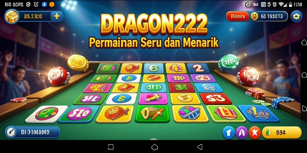 Tampilan seru gameplay Bingo di DRAGON222.