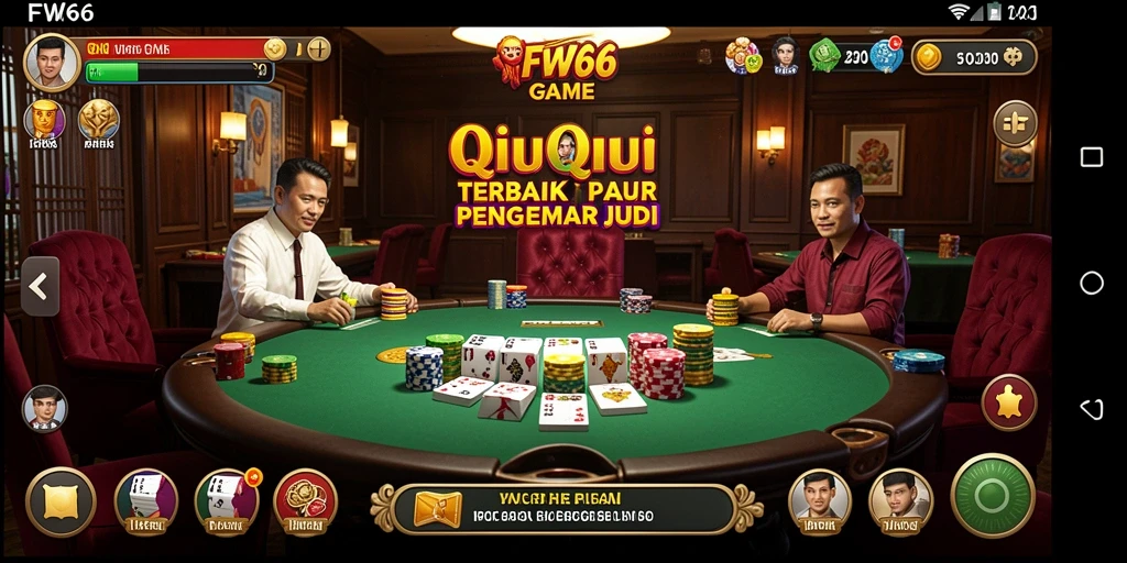 Tampilan gameplay QiuQiu yang menarik dan interaktif.