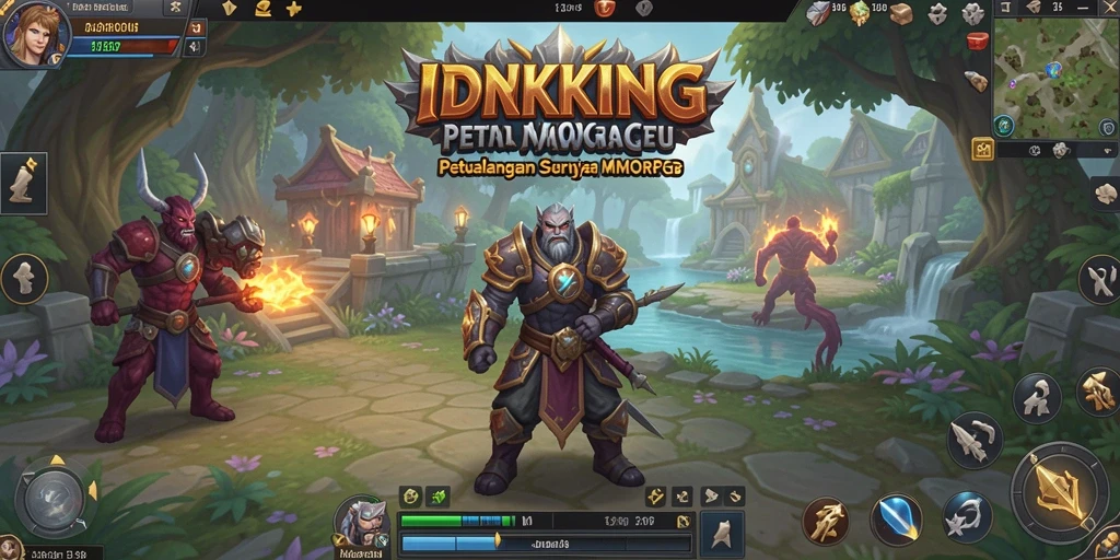 Tampilan gameplay seru di IDRKING dalam petualangan MMORPG.