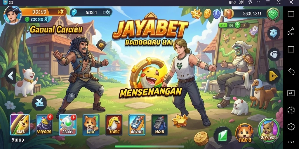 Screenshot JAYABET menampilkan gameplay yang bersenang-senang dan penuh warna.