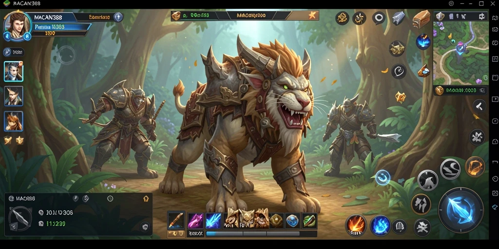 Tampilan gameplay epik dari MACAN388 yang menampilkan aksi seru di MMORPG.