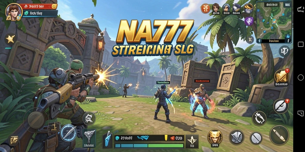 Screenshot utama NA777 menampilkan aksi gameplay yang mendebarkan dalam SLG.