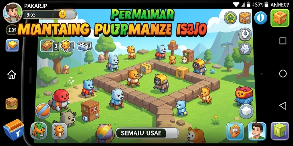 Screenshot gameplay PAKARJP menampilkan tantangan puzzle yang menarik.