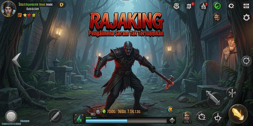 Gameplay menakutkan dan atmosfer mencekam RAJAKING.