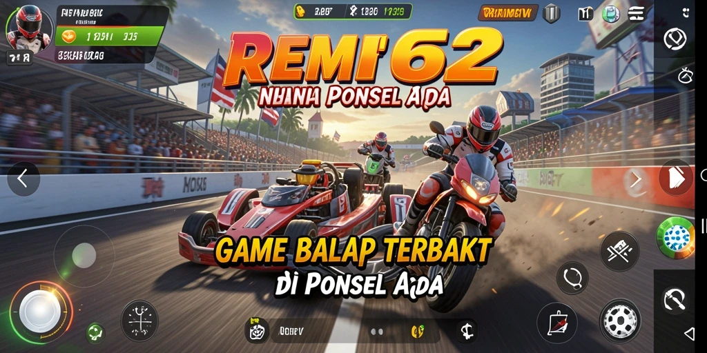Tangkapan layar REMI62 memperlihatkan aksi balapan yang mendebarkan dengan kendaraan berkecepatan tinggi.