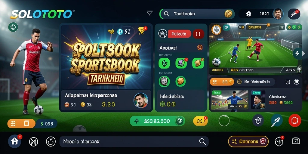 Tampilan screenshot utama SOLOTOTO menampilkan taruhan langsung di berbagai olahraga.