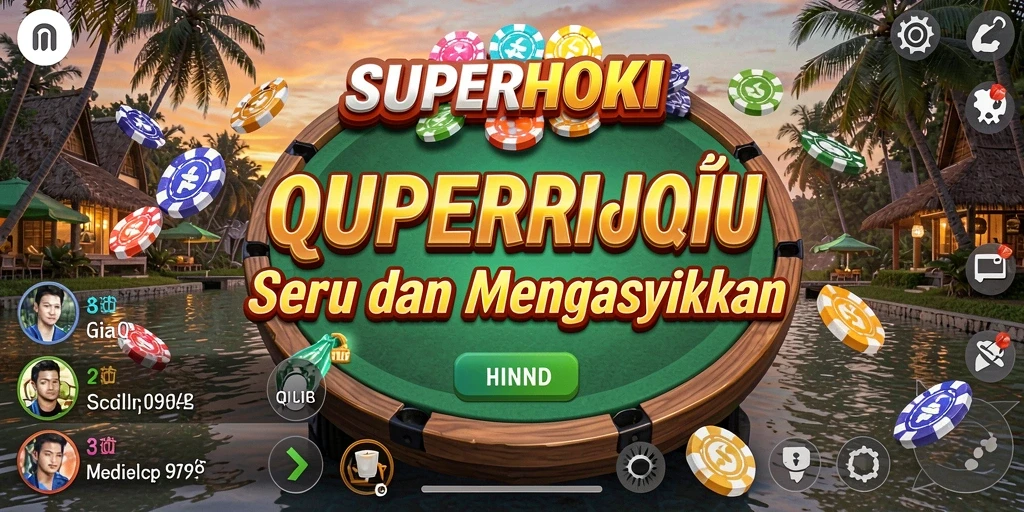 Tampilan gameplay QiuQiu yang seru dalam SUPERHOKI.