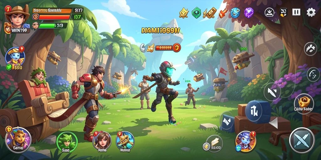 Tampilan gameplay <strong>WIN199</strong> yang menenangkan dan penuh warna.
