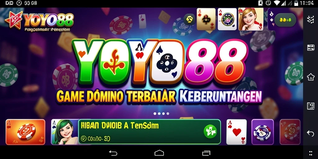 Tampilan gameplay Domino yang seru dan interaktif di YOYO88.